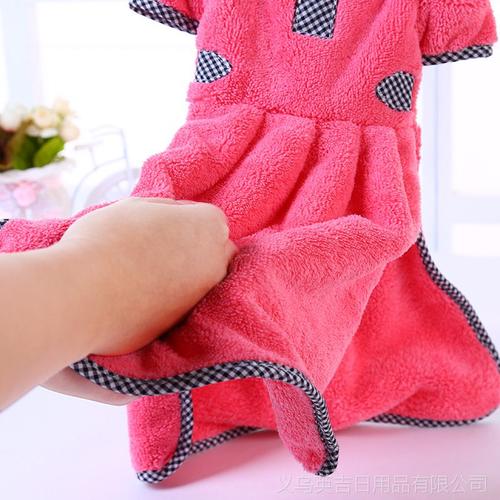 新款吊带小衣服擦手巾厂家直销耐脏超吸水小衣架挂式珊瑚绒擦手巾